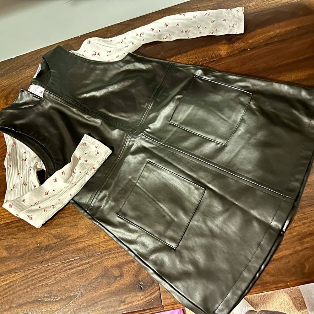 Zara Pleather Jumper and Shirt